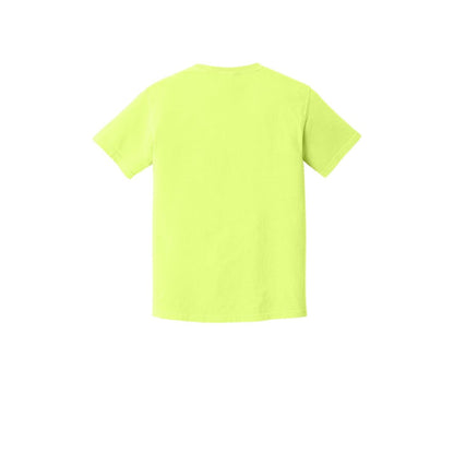 COMFORT COLORS Heavyweight Ring Spun Tee — Neon Lemon (Back)