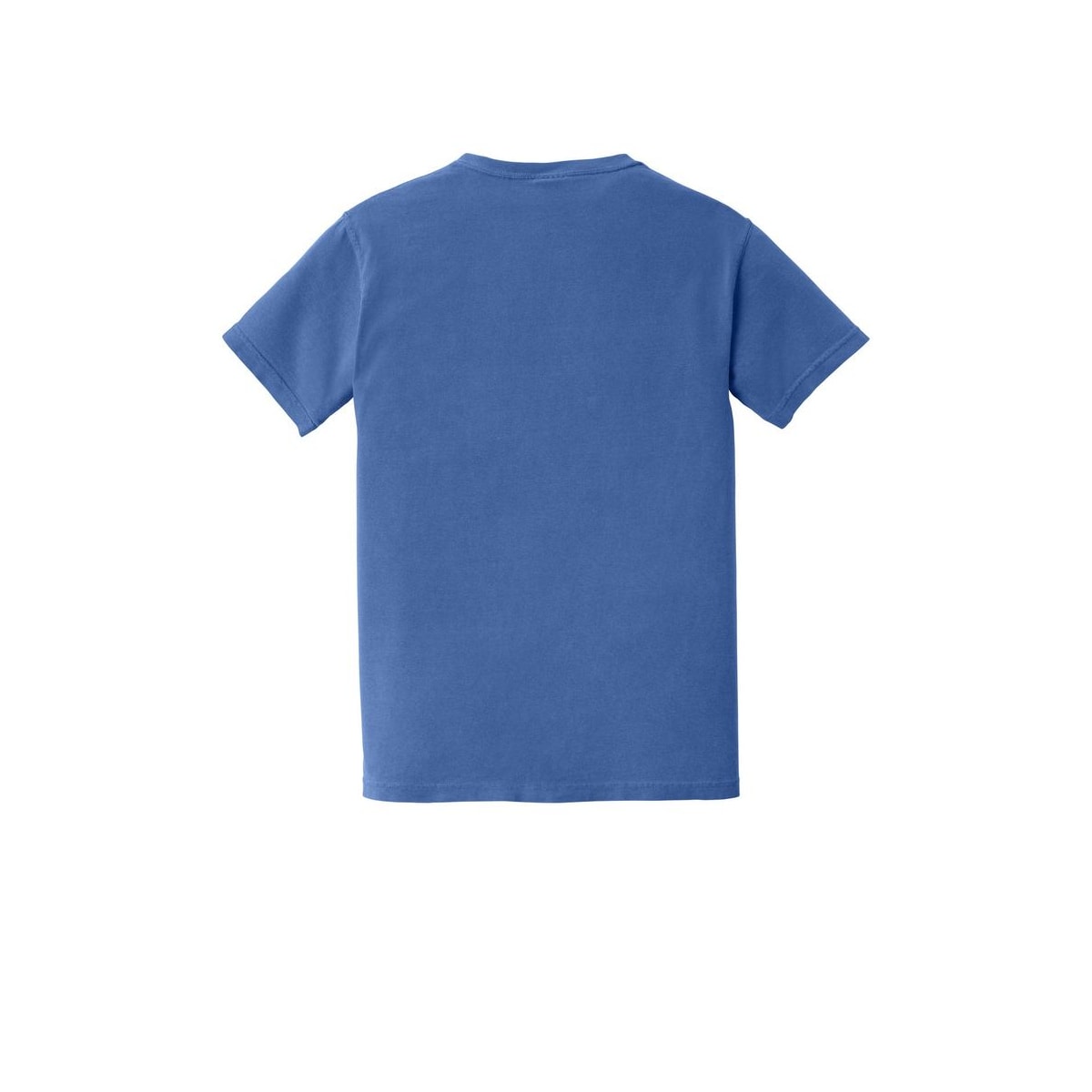 COMFORT COLORS Heavyweight Ring Spun Pocket Tee — Flo Blue (Back)