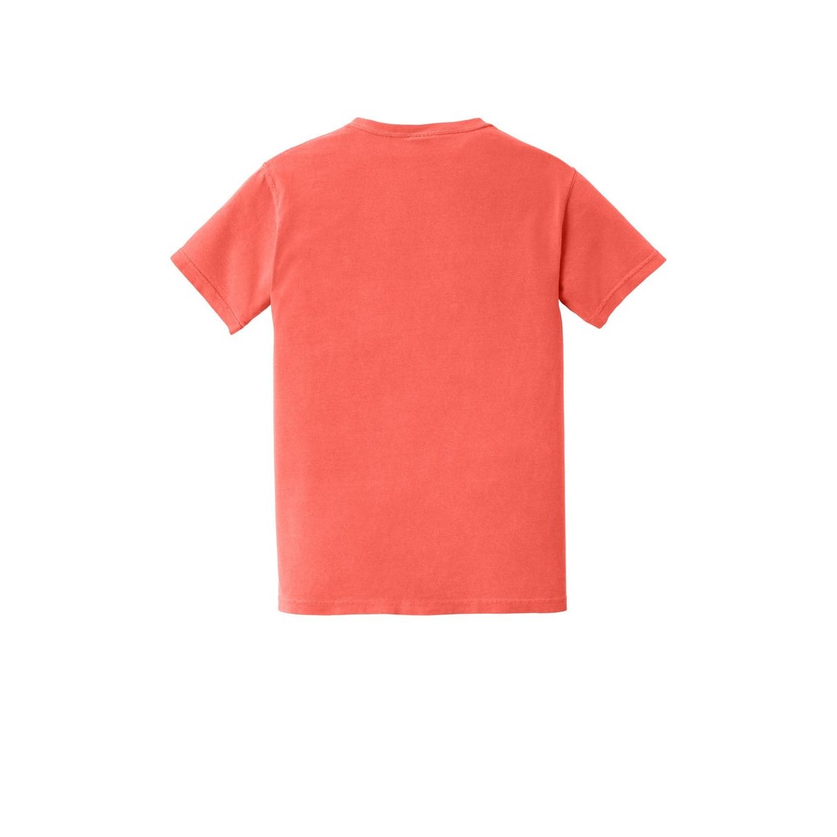 COMFORT COLORS Heavyweight Ring Spun Pocket Tee — Neon Red Orange (Back)