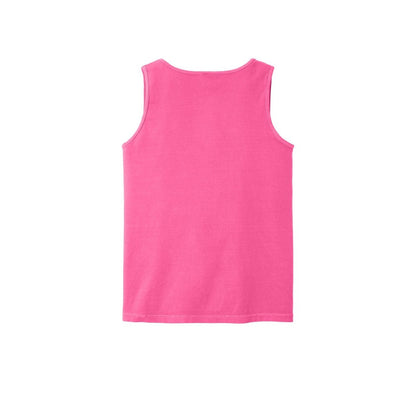 COMFORT COLORS Heavyweight Ring Spun Tank Top — Neon Pink (Back)