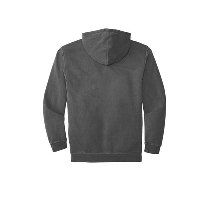 COMFORT COLORS Garment Dyed Hooded Sweatshirt — Pepper (Back)