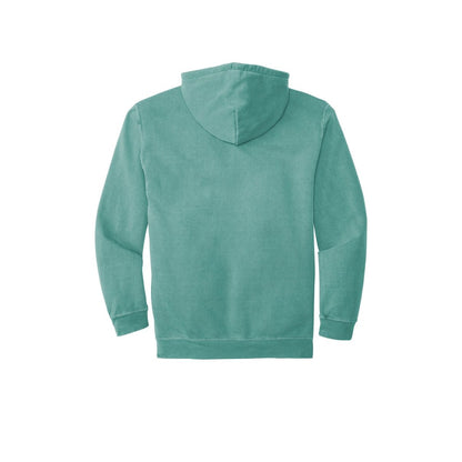 COMFORT COLORS Garment Dyed Hooded Sweatshirt — Seafoam (Back)