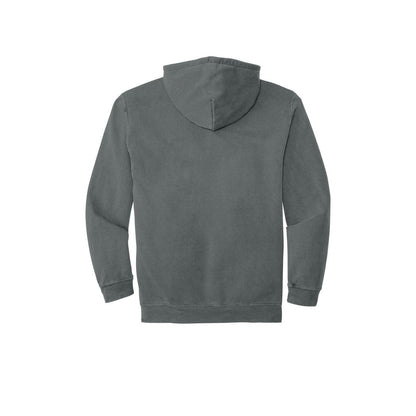 COMFORT COLORS Garment Dyed Hooded Sweatshirt — Grey (Back)