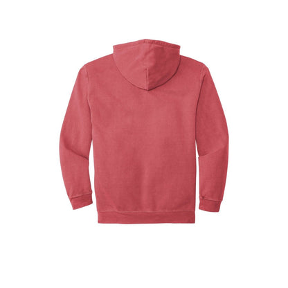 COMFORT COLORS Garment Dyed Hooded Sweatshirt — Crimson (Back)