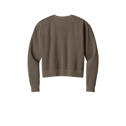 Comfort Colors Women's Mid-Length Crewneck Sweatshirt — Espresso (Back)