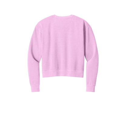 Comfort Colors Women's Mid-Length Crewneck Sweatshirt — Rose Quartz (Back)