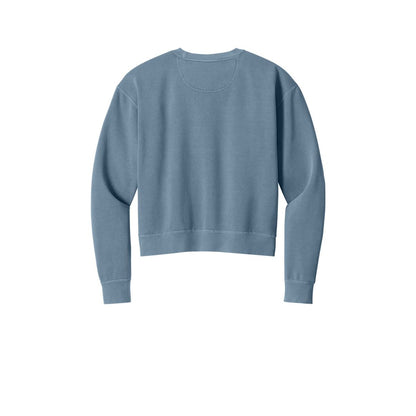 Comfort Colors Women's Mid-Length Crewneck Sweatshirt — Blue Jean (Back)
