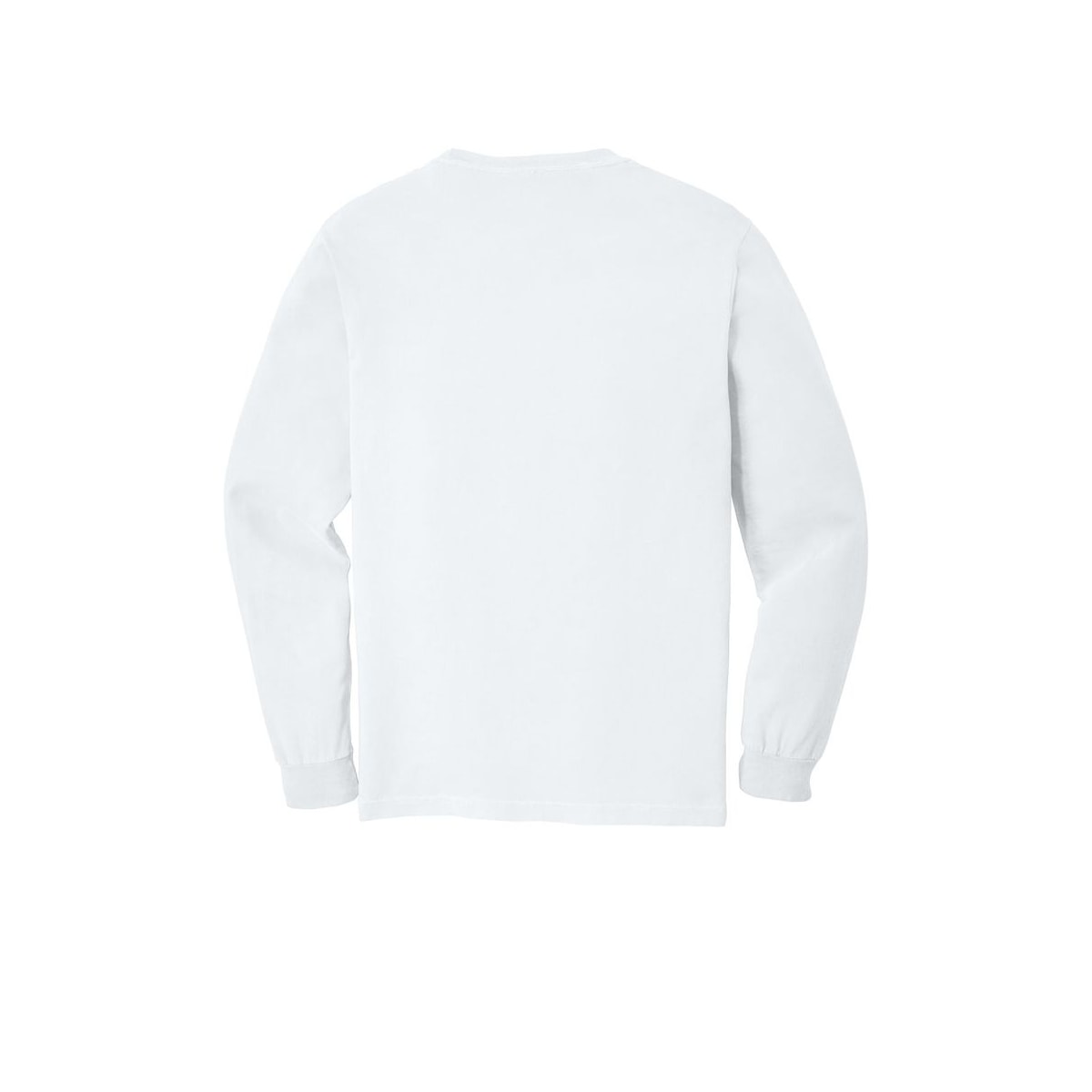COMFORT COLORS Heavyweight Ring Spun Long Sleeve Tee — White (Back)
