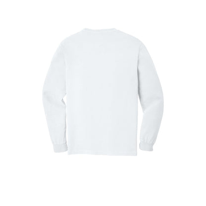 COMFORT COLORS Heavyweight Ring Spun Long Sleeve Tee — White (Back)