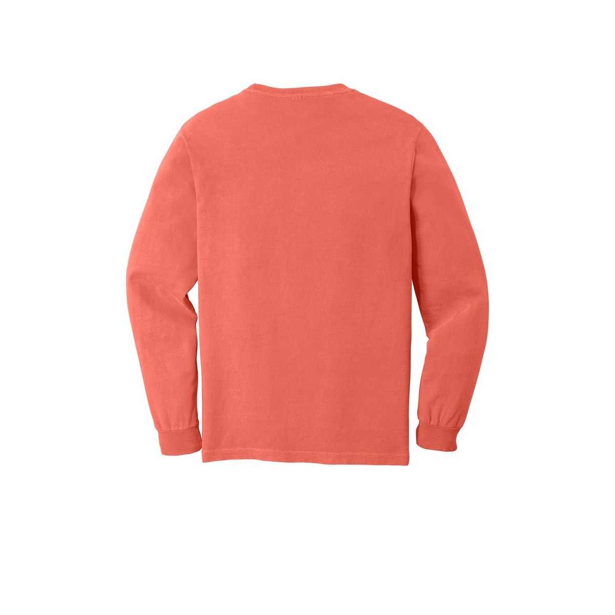 COMFORT COLORS Heavyweight Ring Spun Long Sleeve Tee — Bright Salmon (Back)
