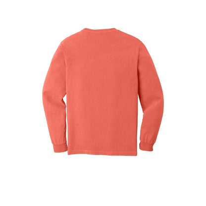 COMFORT COLORS Heavyweight Ring Spun Long Sleeve Tee — Bright Salmon (Back)