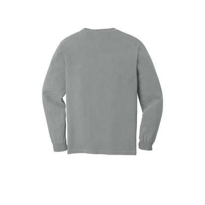 COMFORT COLORS Heavyweight Ring Spun Long Sleeve Tee — Granite (Back)