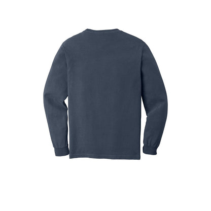 COMFORT COLORS Heavyweight Ring Spun Long Sleeve Tee — Navy (Back)