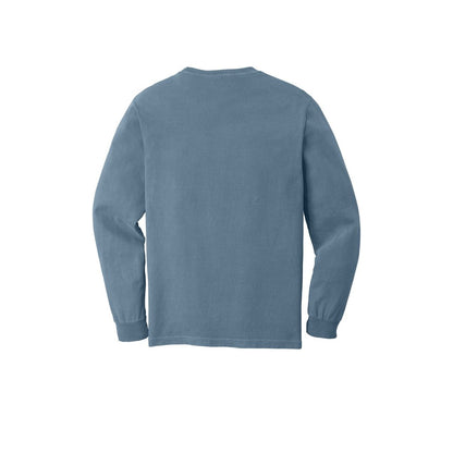 COMFORT COLORS Heavyweight Ring Spun Long Sleeve Pocket Tee — Blue Jean (Back)