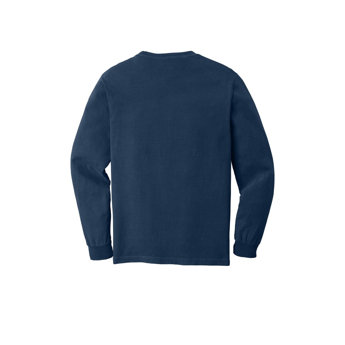 COMFORT COLORS Heavyweight Ring Spun Long Sleeve Pocket Tee — True Navy (Back)