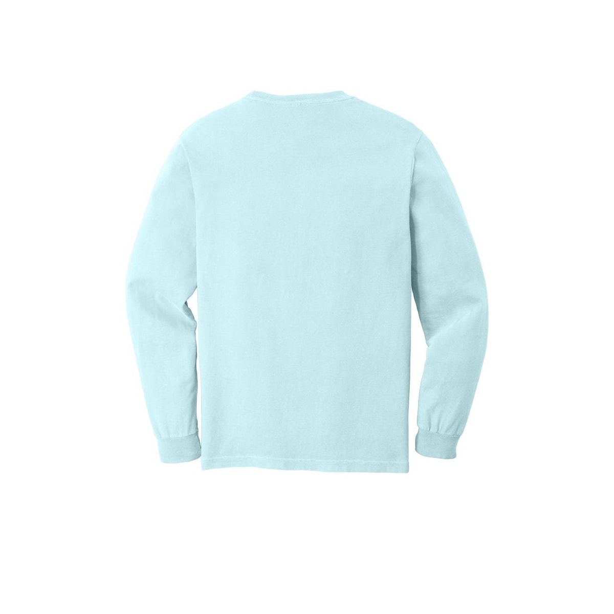 COMFORT COLORS Heavyweight Ring Spun Long Sleeve Pocket Tee — Chambray (Back)