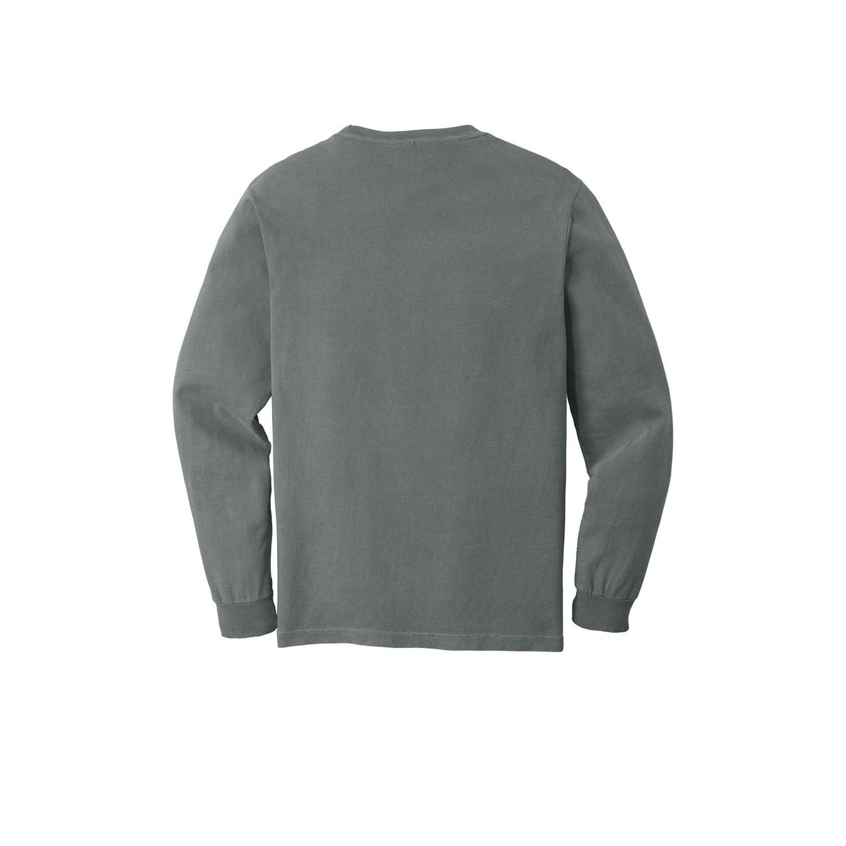 COMFORT COLORS Heavyweight Ring Spun Long Sleeve Pocket Tee — Grey (Back)
