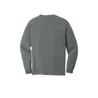 COMFORT COLORS Heavyweight Ring Spun Long Sleeve Pocket Tee — Grey (Back)