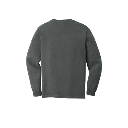 COMFORT COLORS Heavyweight Ring Spun Long Sleeve Pocket Tee — Pepper (Back)
