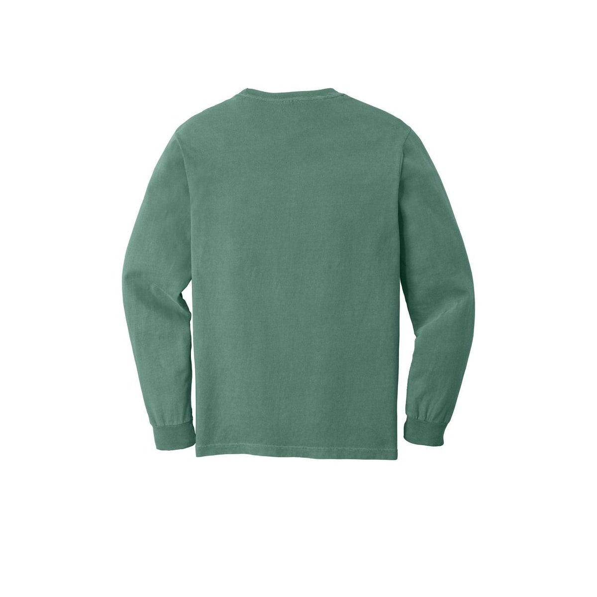 COMFORT COLORS Heavyweight Ring Spun Long Sleeve Pocket Tee — Light Green (Back)