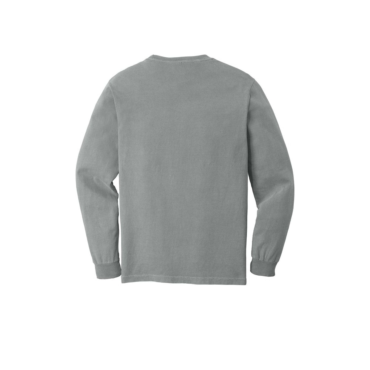 COMFORT COLORS Heavyweight Ring Spun Long Sleeve Pocket Tee — Granite (Back)