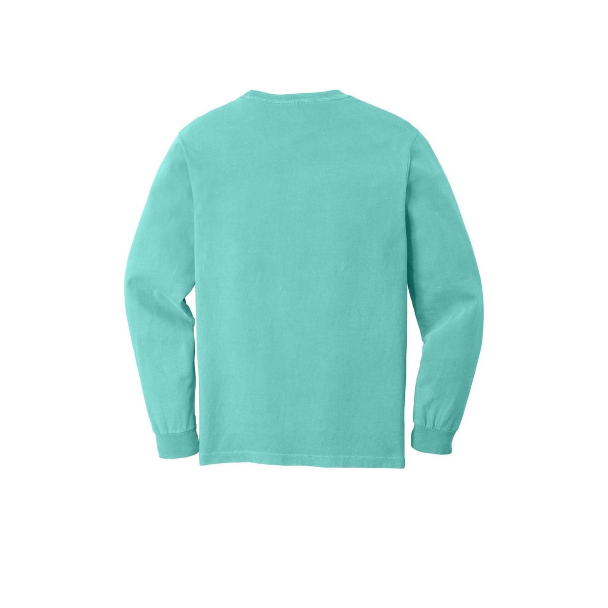 COMFORT COLORS Heavyweight Ring Spun Long Sleeve Pocket Tee — Chalky Mint (Back)