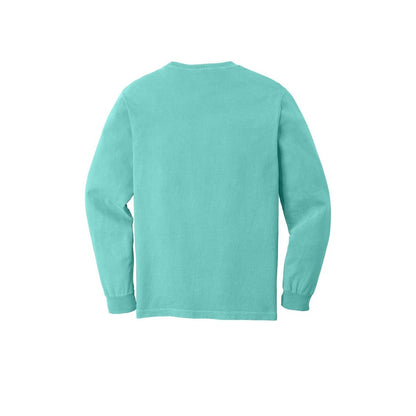 COMFORT COLORS Heavyweight Ring Spun Long Sleeve Pocket Tee — Chalky Mint (Back)