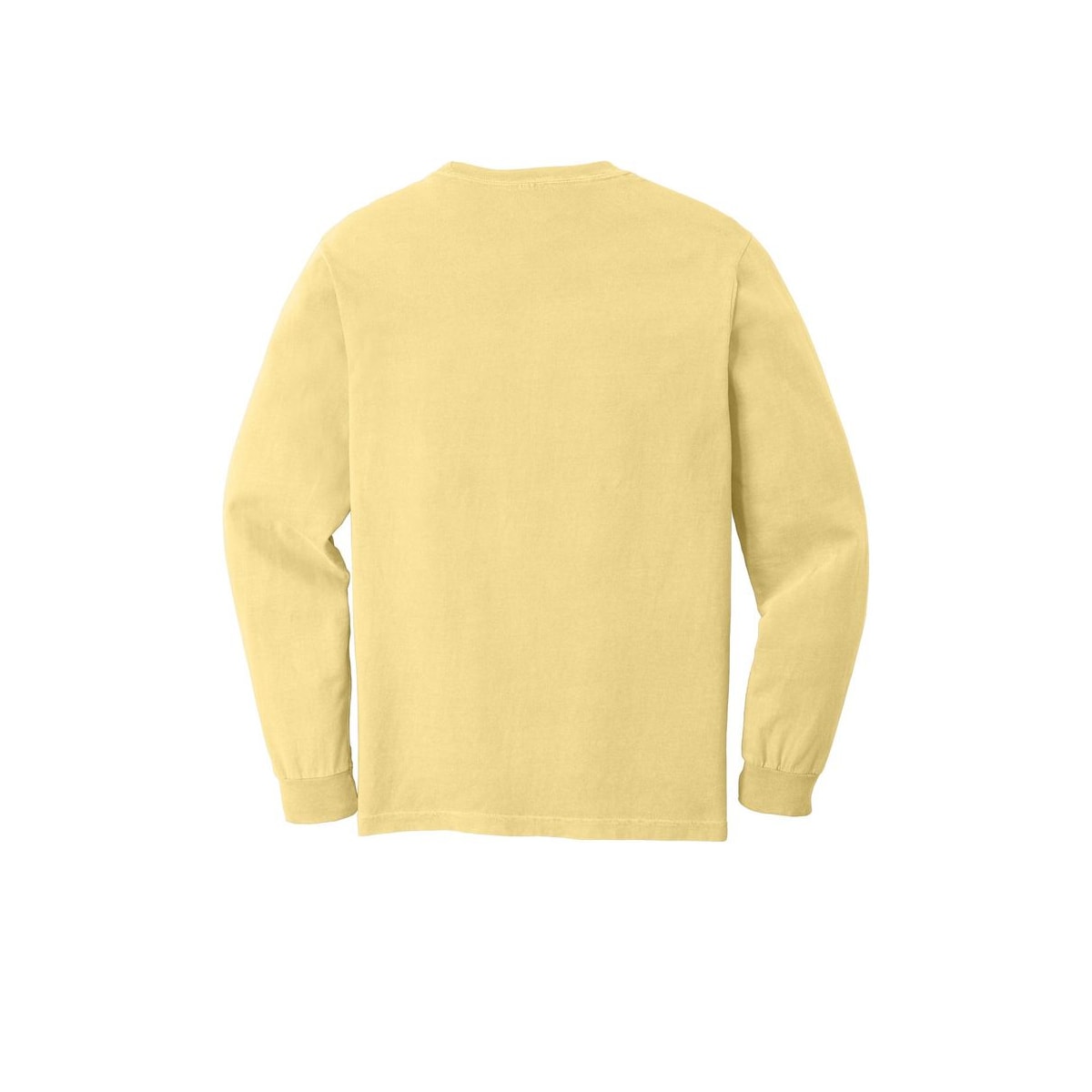 COMFORT COLORS Heavyweight Ring Spun Long Sleeve Pocket Tee — Butter (Back)