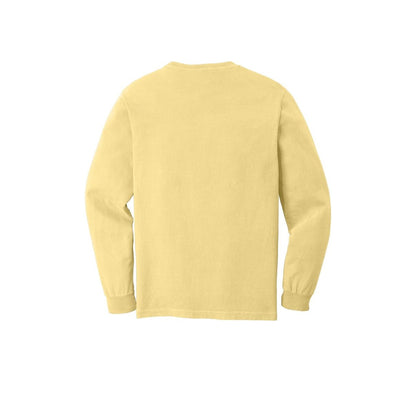 COMFORT COLORS Heavyweight Ring Spun Long Sleeve Pocket Tee — Butter (Back)