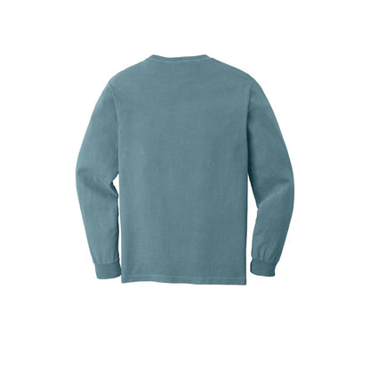 COMFORT COLORS Heavyweight Ring Spun Long Sleeve Pocket Tee — Ice Blue (Back)