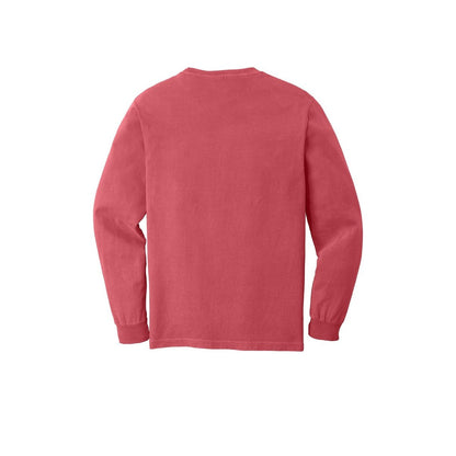 COMFORT COLORS Heavyweight Ring Spun Long Sleeve Pocket Tee — Watermelon (Back)