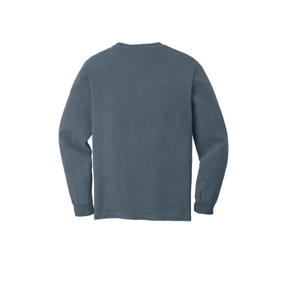 COMFORT COLORS Heavyweight Ring Spun Long Sleeve Pocket Tee — Denim (Back)