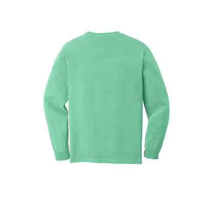 COMFORT COLORS Heavyweight Ring Spun Long Sleeve Pocket Tee — Island Reef (Back)