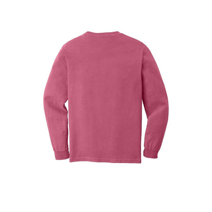 COMFORT COLORS Heavyweight Ring Spun Long Sleeve Pocket Tee — Crunchberry (Back)
