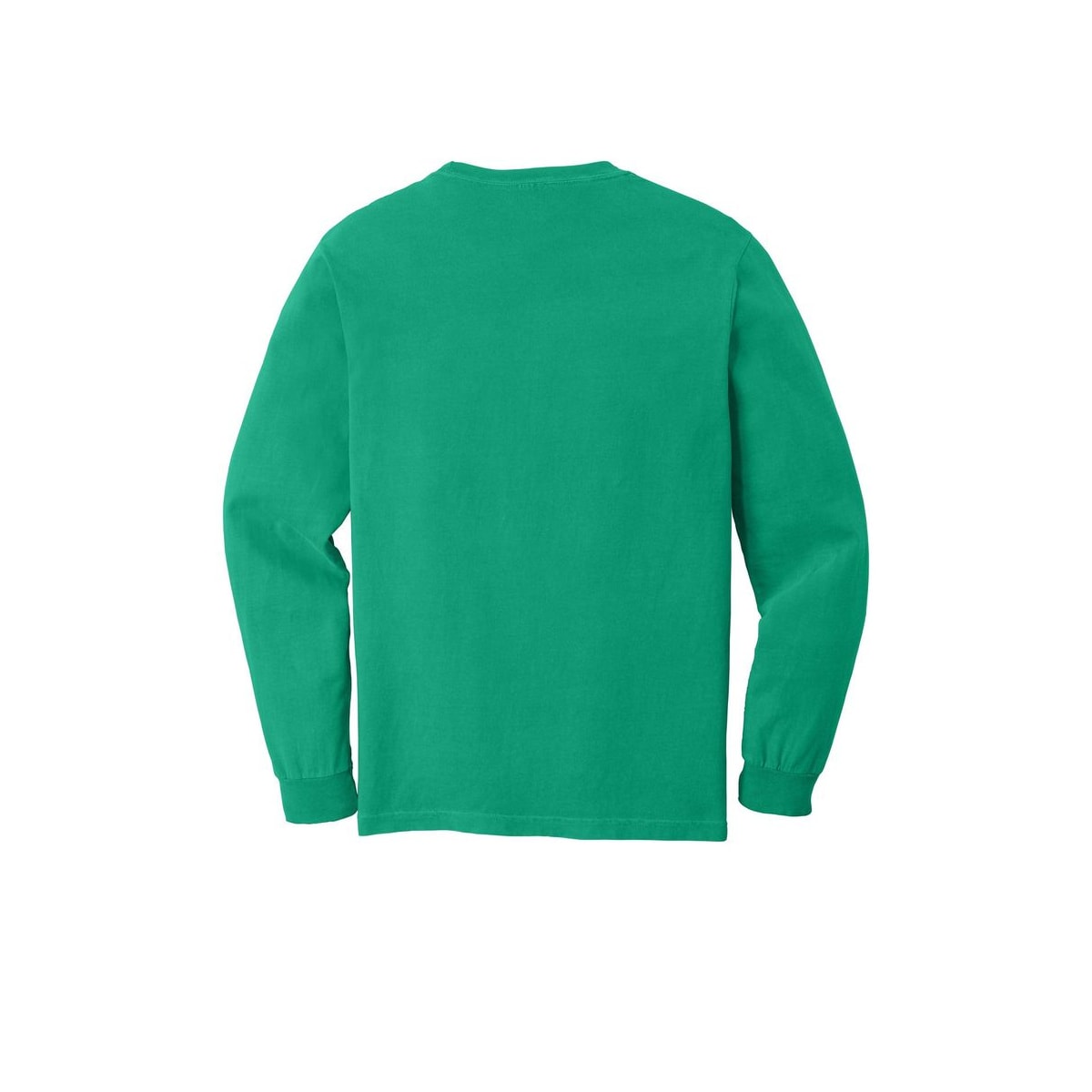COMFORT COLORS Heavyweight Ring Spun Long Sleeve Pocket Tee — Island Green (Back)
