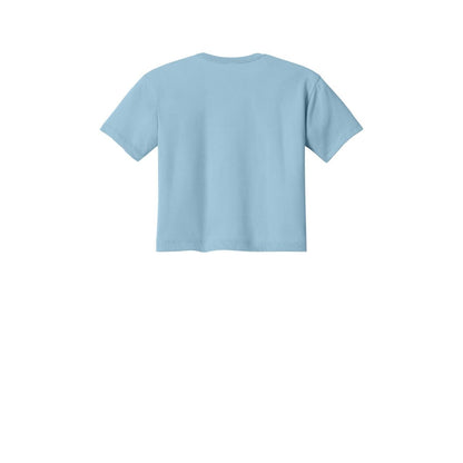 Next Level Apparel Women's Ideal Crop Top — Stonewash Denim (Back)