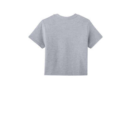 Women’s Heavyweight Boxy Tee — Heather Gray (Back)