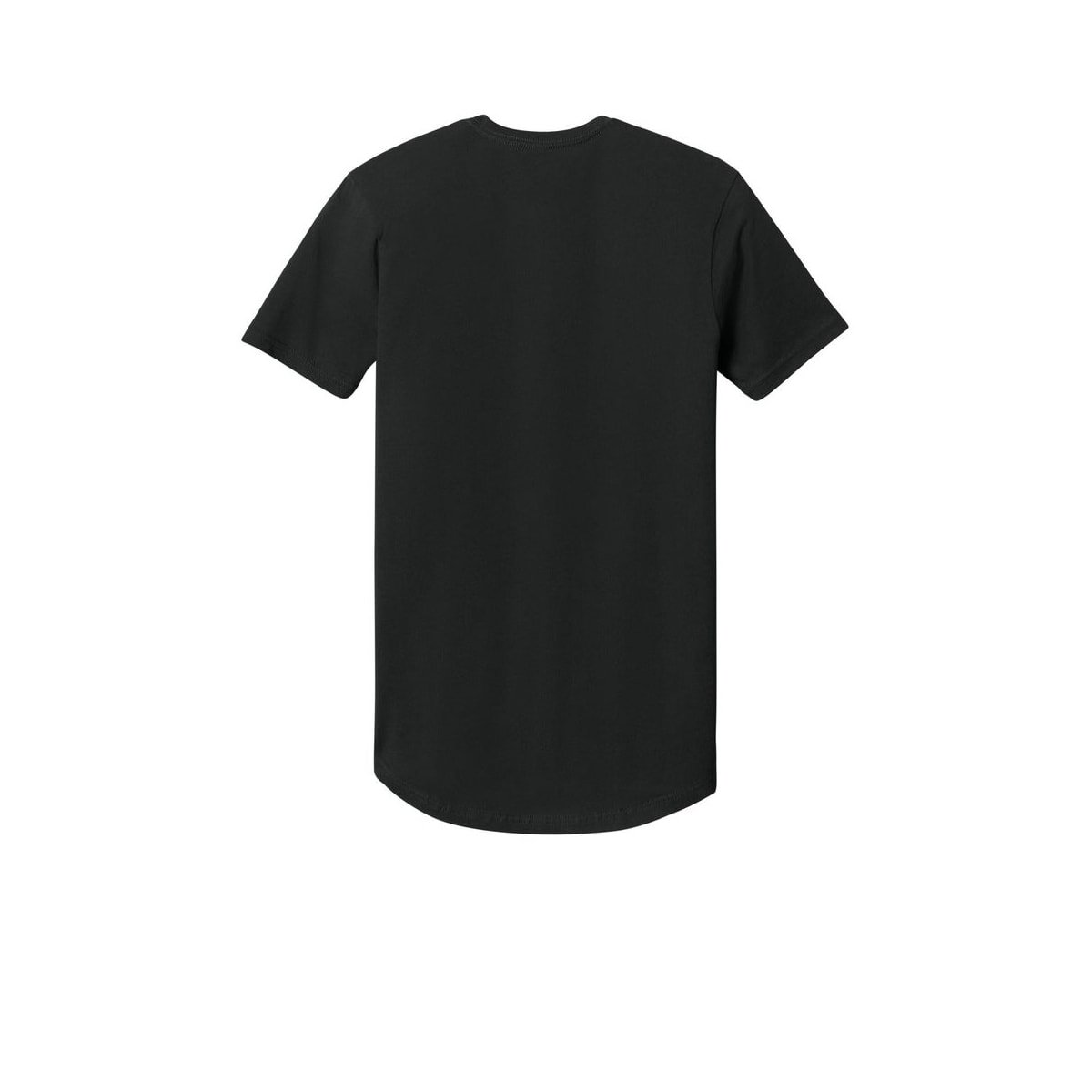 Next Level Apparel Cotton Long Body Tee — Black (Back)