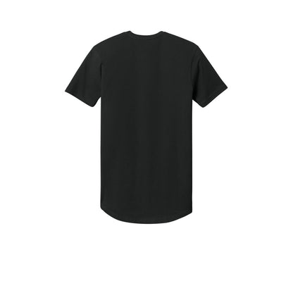 Next Level Apparel Cotton Long Body Tee — Black (Back)
