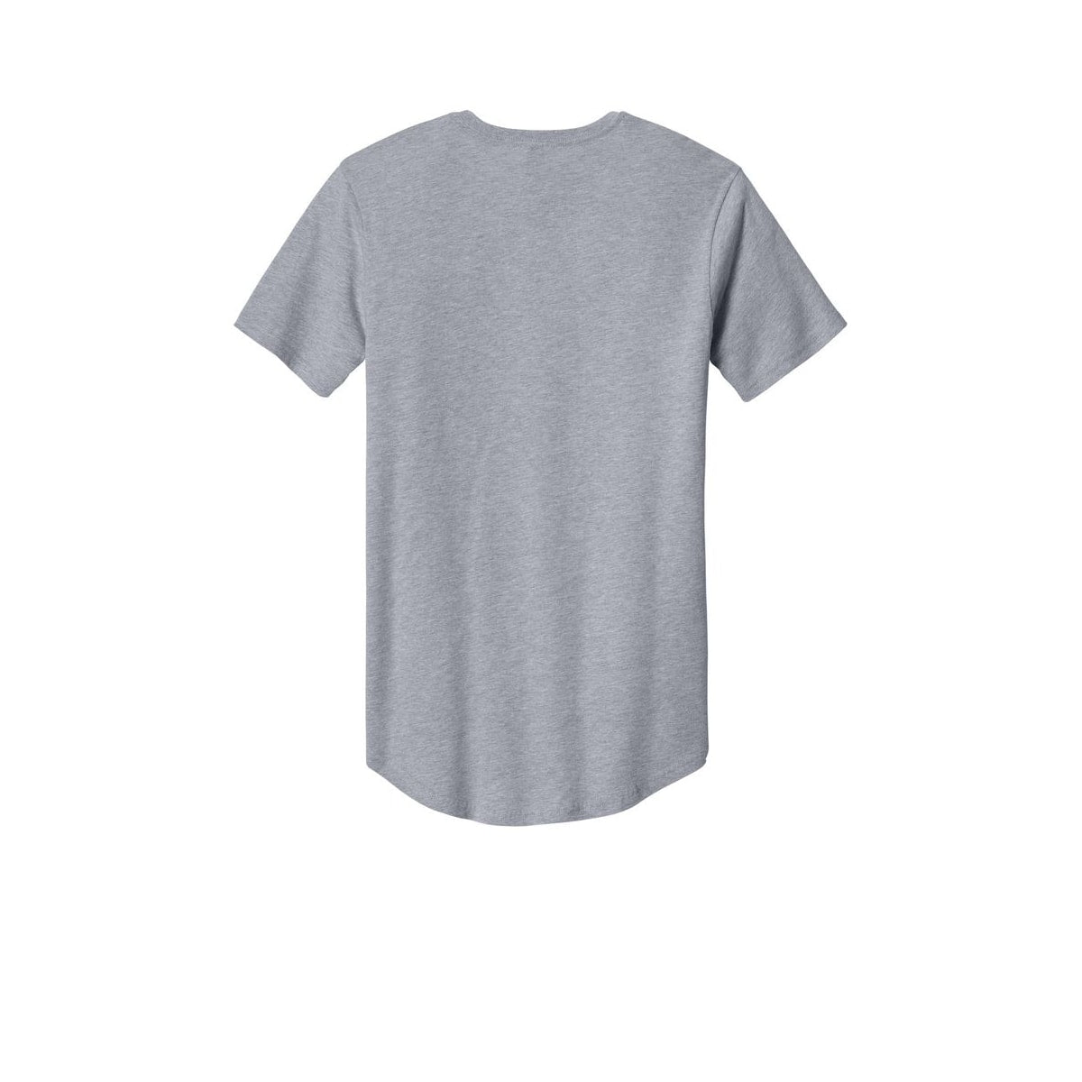 Next Level Apparel Cotton Long Body Tee — Heather Gray (Back)