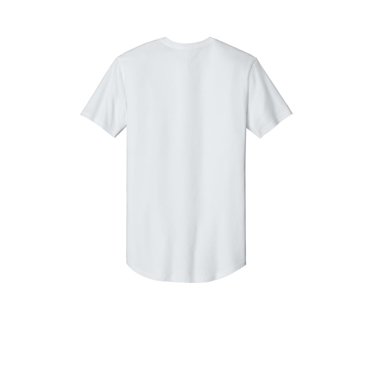 Next Level Apparel Cotton Long Body Tee — White (Back)