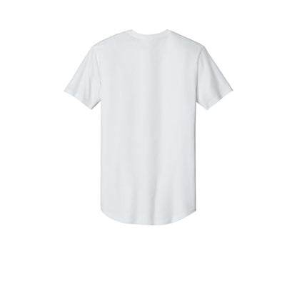 Next Level Apparel Cotton Long Body Tee — White (Back)