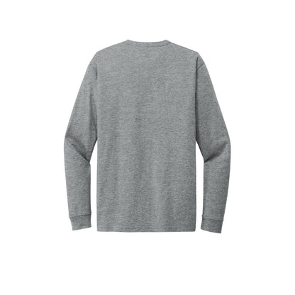 Next Level Apparel Adult CVC Long Sleeve Tee — Dark Heather Grey (Back)