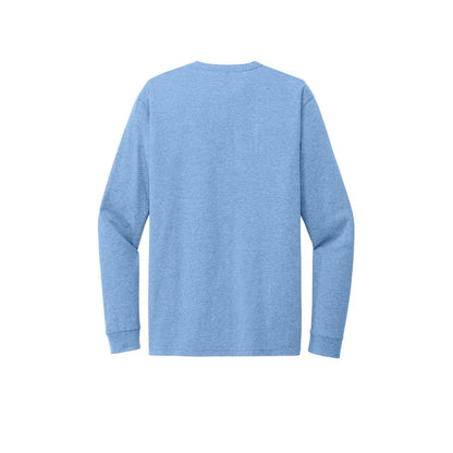 Next Level Apparel Adult CVC Long Sleeve Tee — Heather Columbia Blue (Back)
