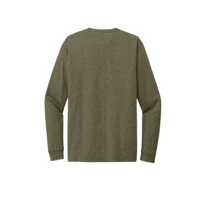 Next Level Apparel Adult CVC Long Sleeve Tee — Military Green (Back)
