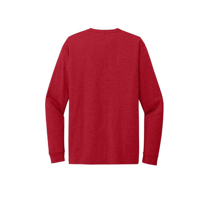 Next Level Apparel Adult CVC Long Sleeve Tee — Red (Back)