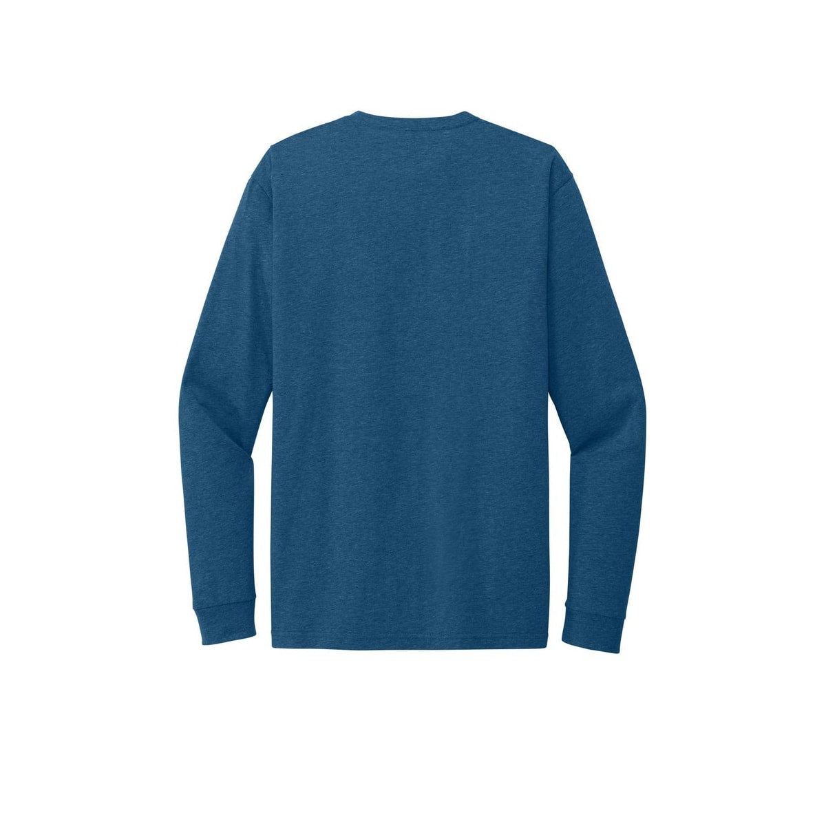 Next Level Apparel Adult CVC Long Sleeve Tee — Heather Cool Blue (Back)