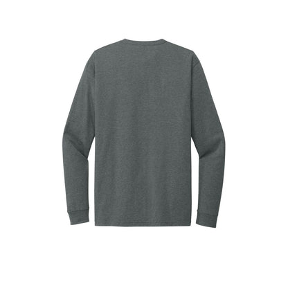 Next Level Apparel Adult CVC Long Sleeve Tee — Heather Heavy Metal (Back)