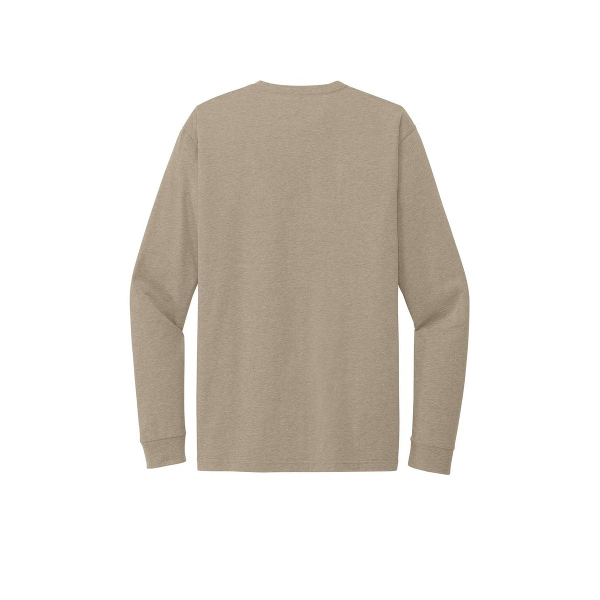 Next Level Apparel Adult CVC Long Sleeve Tee — Heather Tan (Back)