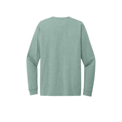 Next Level Apparel Adult CVC Long Sleeve Tee — Heather Seafoam (Back)